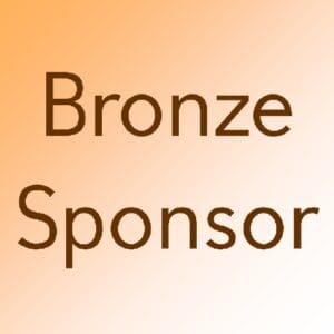 Brnze Sponsor in brown with orange background
