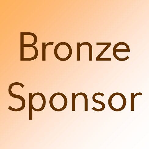 Brnze Sponsor in brown with orange background