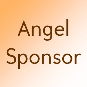 Angel Sponsor in brown with orange background