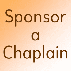 Sponsor a chaplain in brown with orange background
