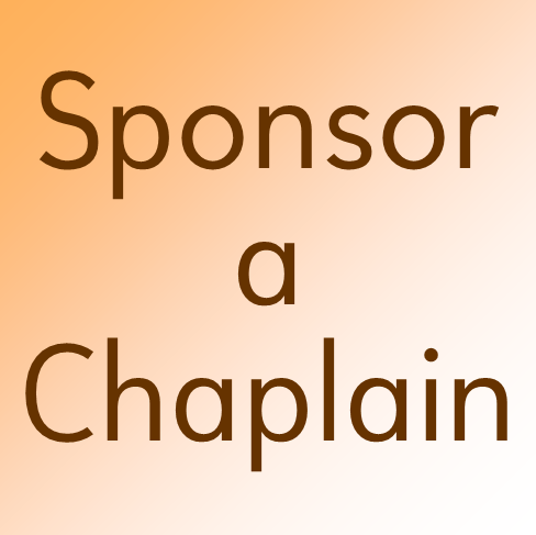 Sponsor a chaplain in brown with orange background