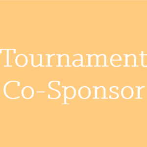 tournament co-sponsor text with light orange background