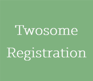 twosome registration in white with green background