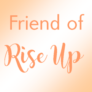 A poster of Friend of Rise Up with orange background
