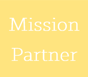 mission partner white text with yellow background