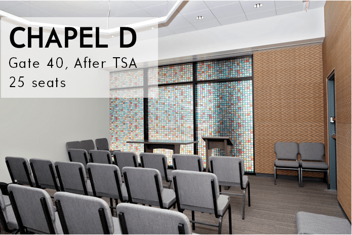 Airport chapel with 25 seats.