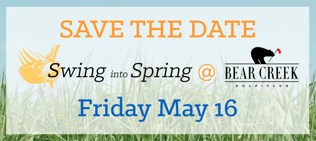 "Save the date for Spring golf event."